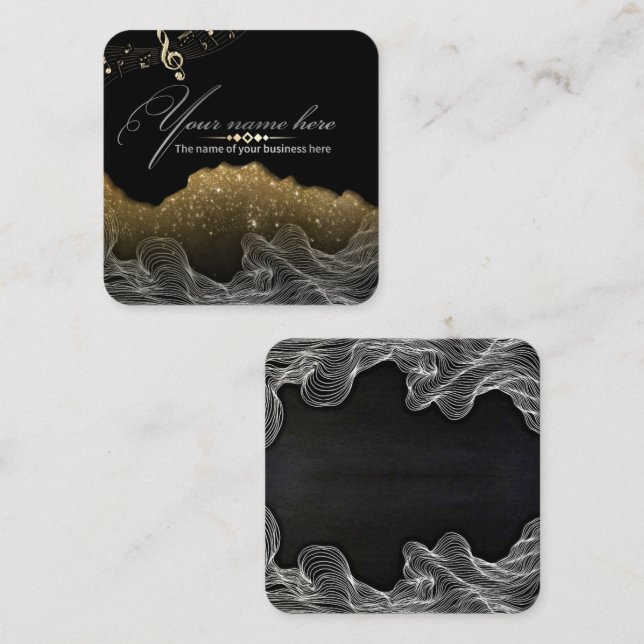 TARJETA  DE VISITA musical Square Business Card (Front/Back)