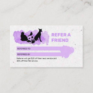 Tarjeta De Visita Pet Care  / Sitting services / P Business Card