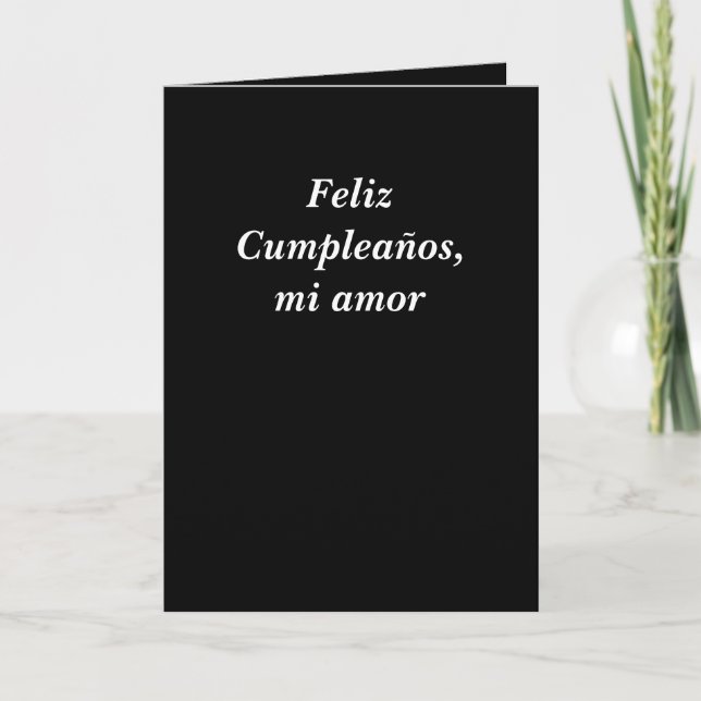 Tarjeta - Feliz Cumpleaños, mi amor Card (Front)