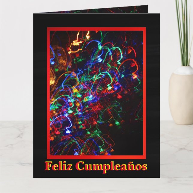 Tarjeta - Feliz Cumpleaños - Todas Luces en Colour Card (Front)