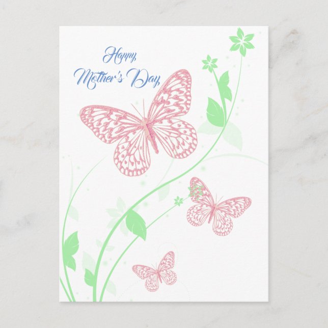 Tarjeta - Happy Mother's Day - Mariposas Postcard (Front)