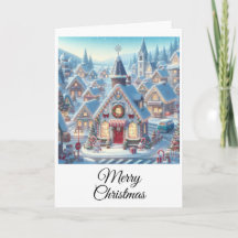 Tarjeta navideña. Tarjeta de felicitación plegada