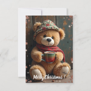 Tarjeta Navideña Teddy #2 Thank You Card