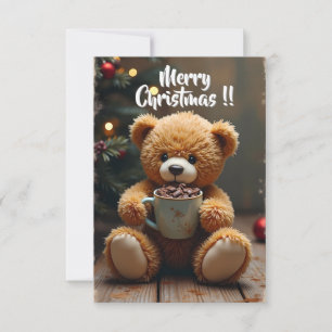 Tarjeta navideña Teddy #3 Thank You Card