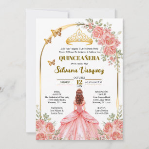 Tarjeta para Quinceañera Invitacion de quinceanera Invitation