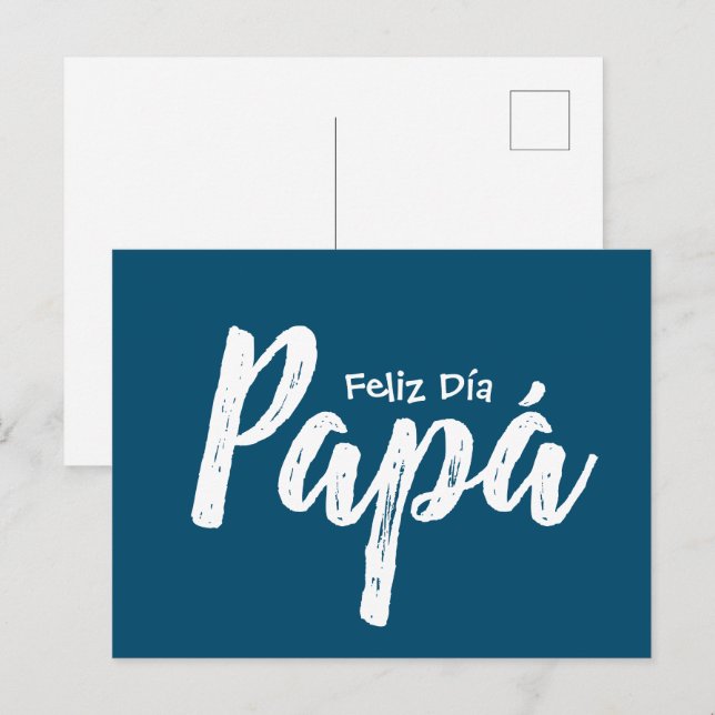 Tarjeta postal - Feliz Día Papá Postcard (Front/Back)