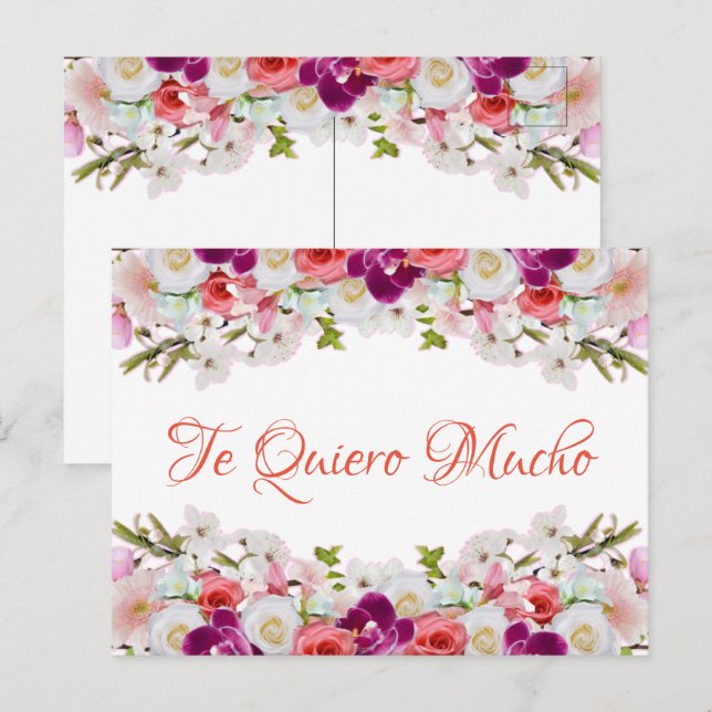 Tarjeta postal Floral - Personalizable Postcard (Front/Back)