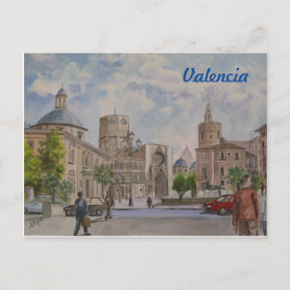 Tarjeta postal, Valencia, Plaza de la Virgen Postcard