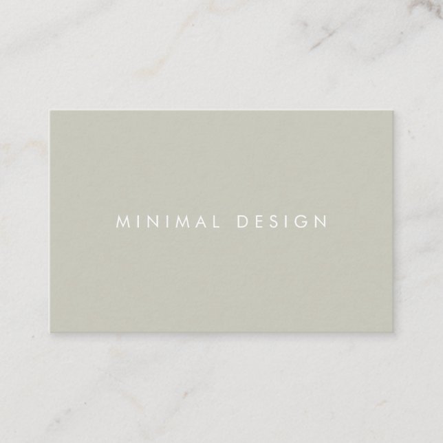 Tarjeta visita Minimal Grey & White BusinessCard Business Card (Front)