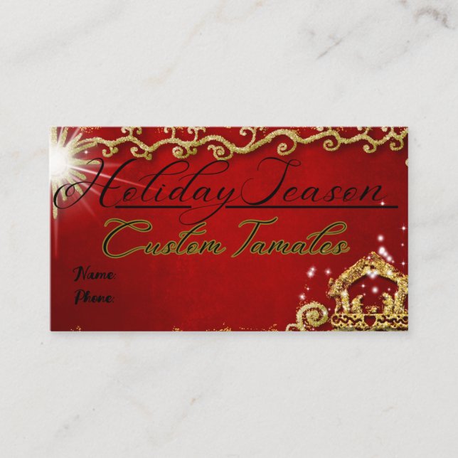 Tarjetas de negocio tamales Hollidays Business Card (Front)