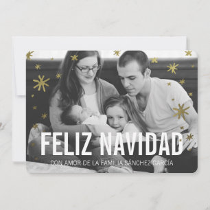 Tarjetas Navideñas de Photo   Mr. Nieve de Oro Holiday Card
