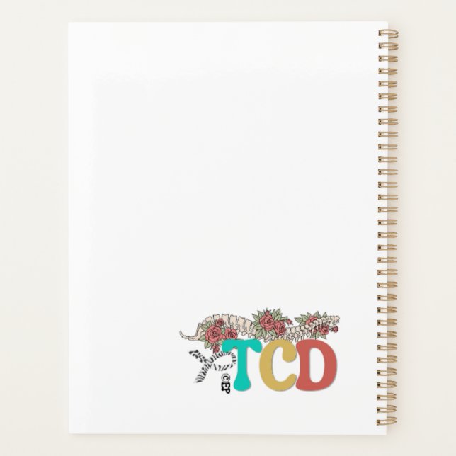 Tarlov Cysts Disease Hard Cover Notebook Planner (Back)
