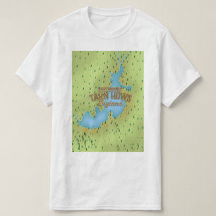 Tarn Hows, lake district, travel map. T-Shirt