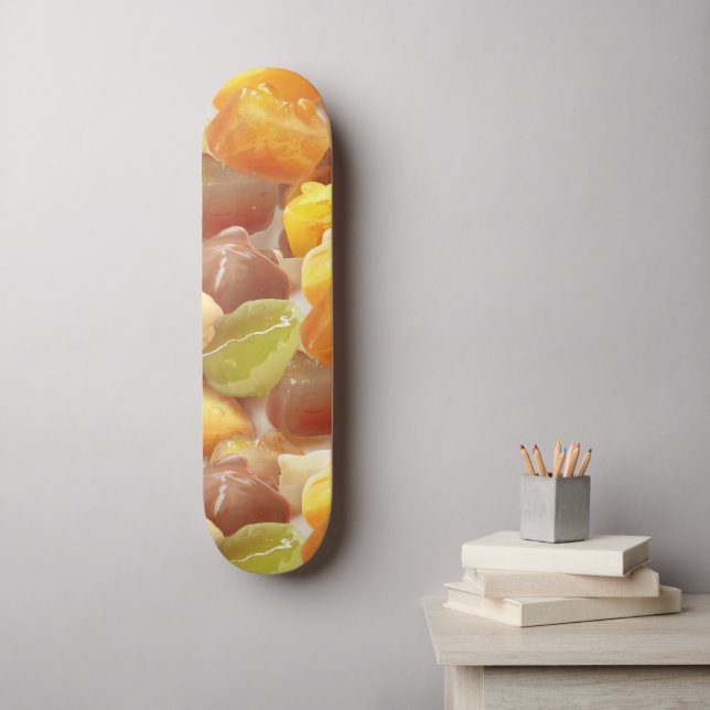Taro Ball Delight: Iron T Taiwanese Dessert Skateboard (Wall Art)