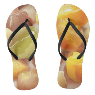 Taro Ball Dessert Illustration Flip Flops