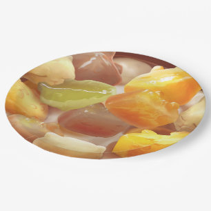 Taro Ball Dessert Illustration Paper Plate