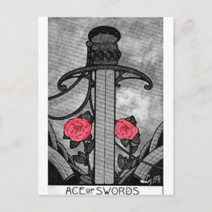 TAROT ACE OF SWORDS POSTCARD