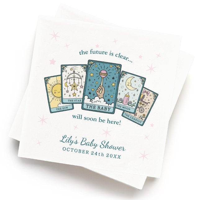 Tarot Baby Girl Baby Shower Paper Napkin (Creator Uploaded)