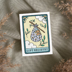 Tarot Baby Shower Gift Registry Enclosure Card