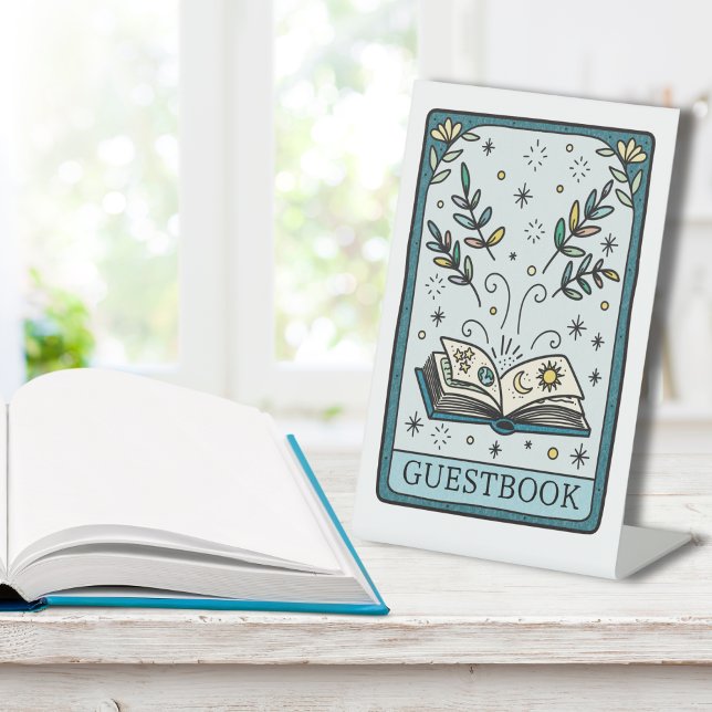 Tarot Baby Shower Guestbook Table Pedestal Sign (Creator Uploaded)