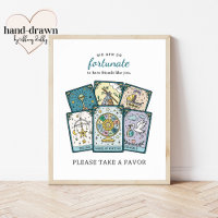 Tarot Baby Shower Party Favour Frameable Table Sig