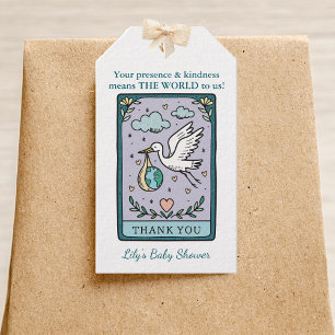 Tarot Baby Shower The World Thank You Favour Gift Tags