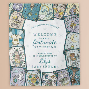 Tarot Baby Shower Welcome Sign Hanging Tapestry
