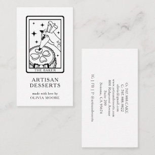 Tarot Baker Pastry Chef Business Card