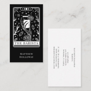 Tarot  Barista Black Business Card