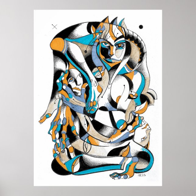 Tarot buddha ink  poster (Front)