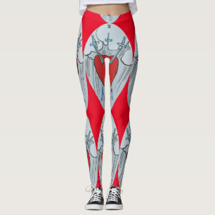 Tarot Card 3 Swords Thunder_Cove Leggings