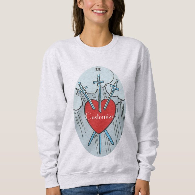 Tarot Card 3 Swords Thunder_Cove  Sweatshirt (Front)