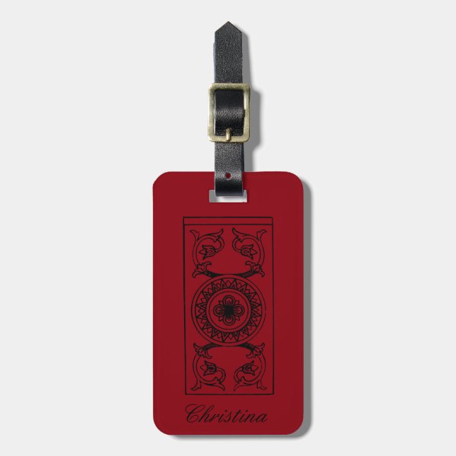 Tarot Card: Ace Of Pences Luggage Tag (Front Vertical)