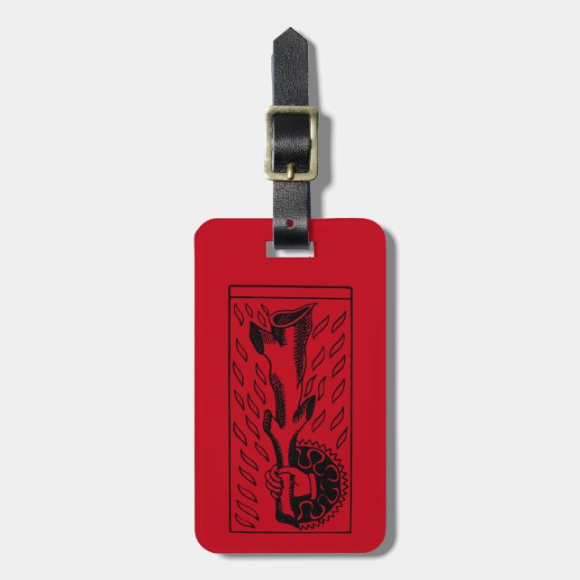 Tarot Card: Ace Of Rods Luggage Tag (Front Vertical)