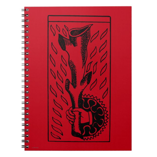 Tarot Card: Ace Of Rods Notebook (Front)