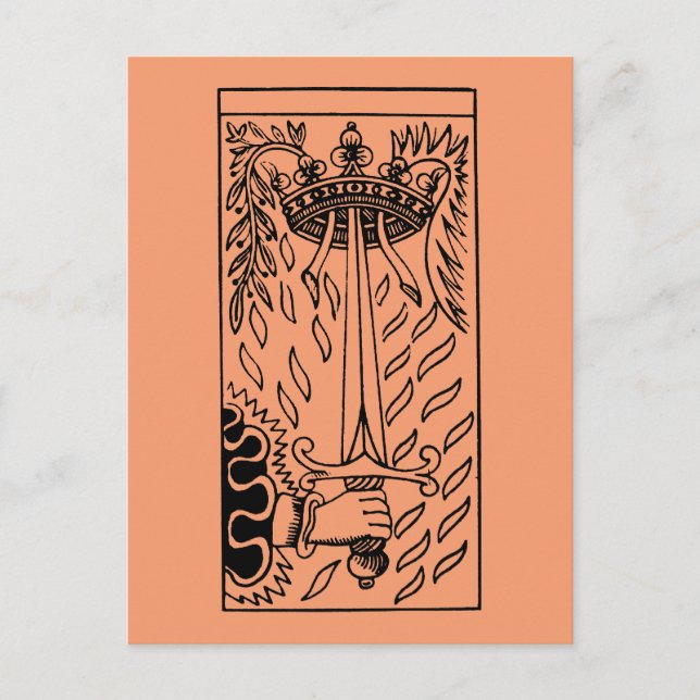 Tarot Card: Ace Of Swords Postcard (Front)