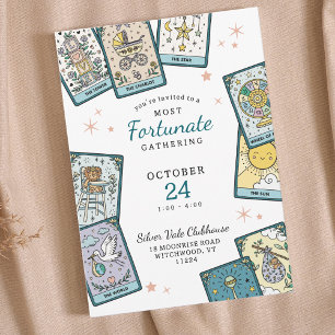 Tarot Card Baby Girl Baby Shower Invitations