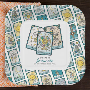 Tarot Card Baby Shower Paper Plate