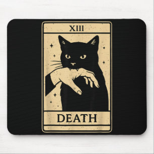 Tarot Card Black Cat Occult Witchy Black Cat Tarot Mouse Mat