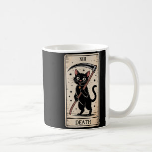 Tarot Card Black Cat Occult Witchy Death Funny Gag Coffee Mug