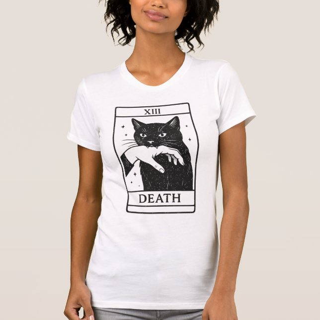 Tarot Card Black Cat Shirt – Tarot Death Tee, Witc (Front)