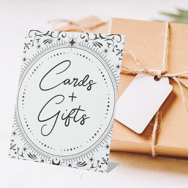 Tarot Card | Bridal Wedding | B+W Cards/Gifts Pedestal Sign (Creator Uploaded)