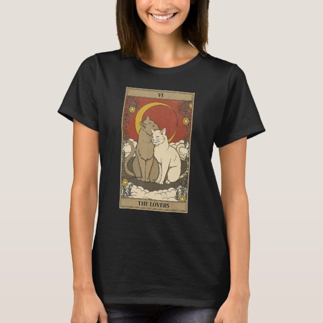   Tarot Card Cat The   Cat Tarot T-Shirt (Front)