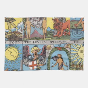 Tarot Card Collage Tea Towel