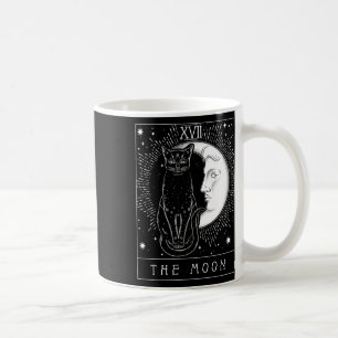 Tarot Card Crescent Moon And Cat Graphic  Coffee Mug