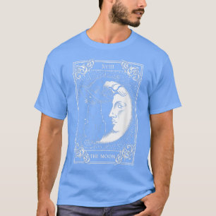 Tarot Card Crescent Moon And Cat Graphic T-Shirt