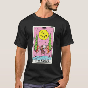 Tarot Card Crescent Moon And Cat Squad Graphic T-Shirt