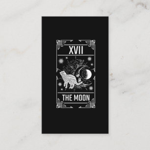Tarot Card Crescent Moon Occult Cat Gothic Witch