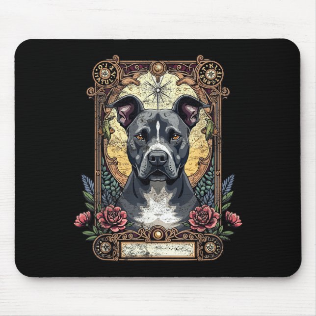 Tarot Card Doberman El Dark Fantasy Game Satanic Mouse Mat (Front)