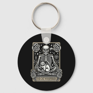 Tarot Card Emo Gothic - Occult The Cat Whisperer  Key Ring
